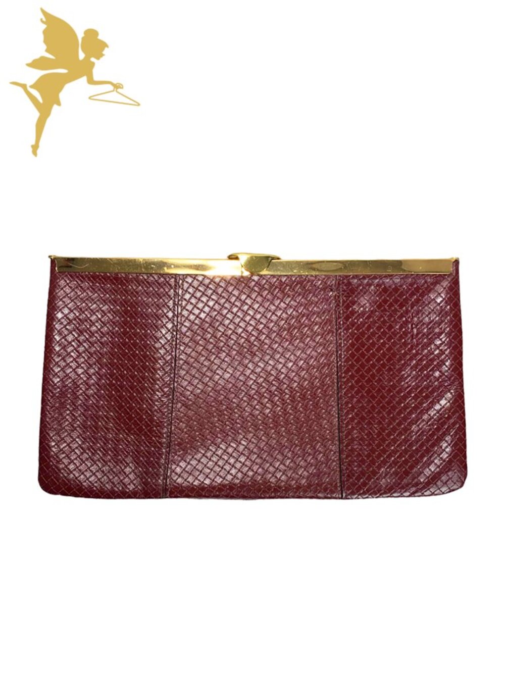 VINTAGE 1950's Woven Leather Clutch